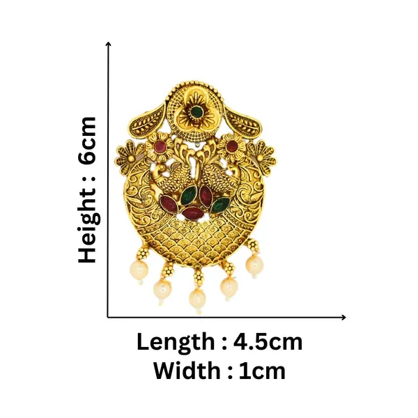 JWELLA_Traditional_Temple_Design_Gold-Plated_Hair_Barrette_Clip_with_Peacock_and_Flower_Motif