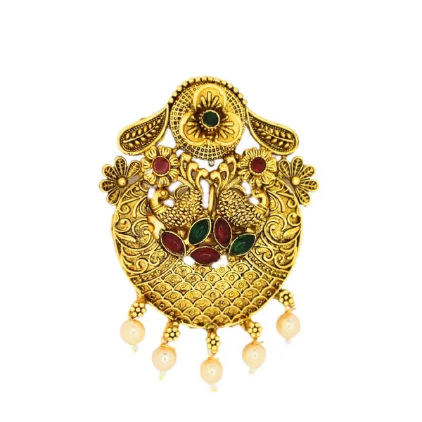 JWELLA_Traditional_Temple_Design_Gold-Plated_Hair_Barrette_Clip_with_Peacock_and_Flower_Motif