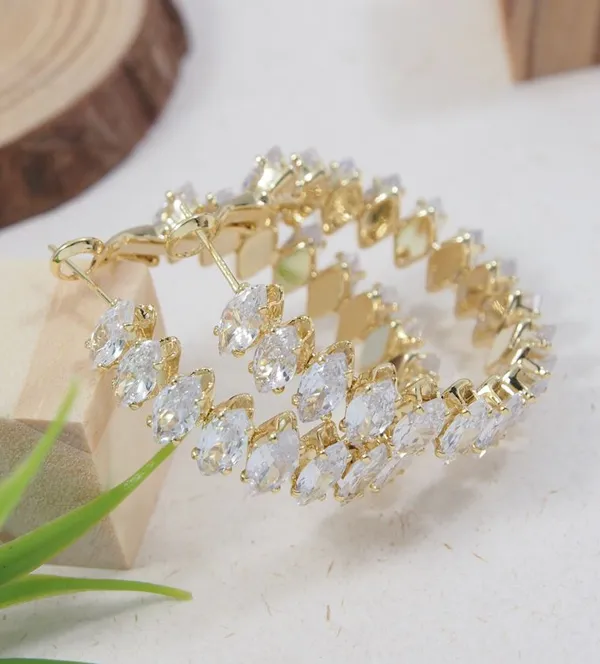 Korean_Cubic_zirconia_Hoops_Earring_-_KRNER_5451_For_Women_&_Girls