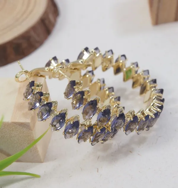 Korean_Cubic_zirconia_Hoops_Earring_-_KRNER_5451_For_Women_&_Girls