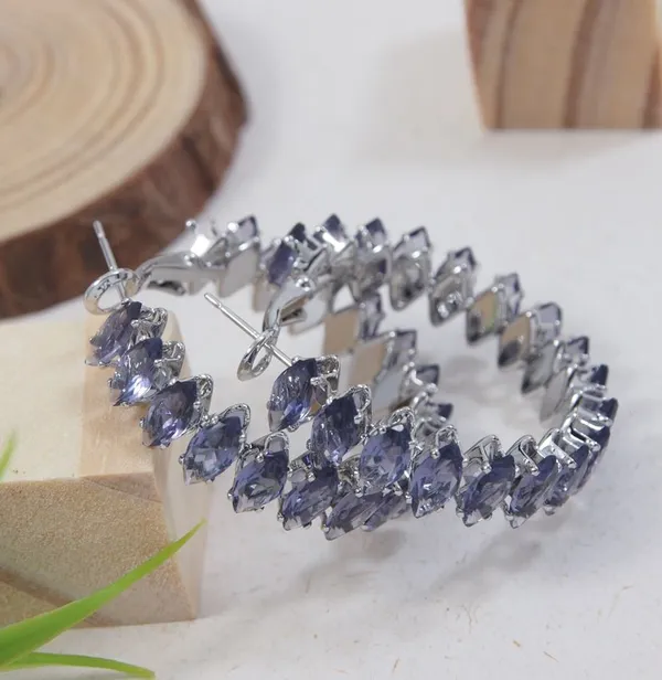 Korean_Cubic_zirconia_Hoops_Earring_-_KRNER_5451_For_Women_&_Girls