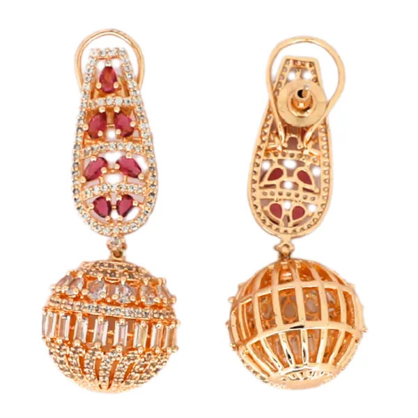 AD_and_saphhire_ball_drop_dangle_earrings_For_Women_&_Girls