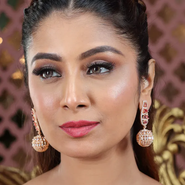 AD_and_saphhire_ball_drop_dangle_earrings_For_Women_&_Girls