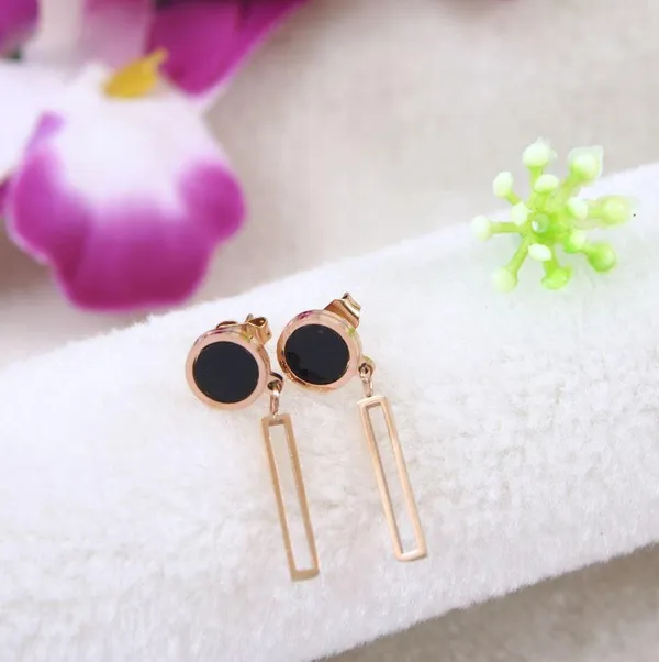Stainless_Steel_Rosegold_Plated_Mini_Black_Disc_Rectangle_Hollow_Bar_Drop_Earring__4028_For_Women_&_Girls