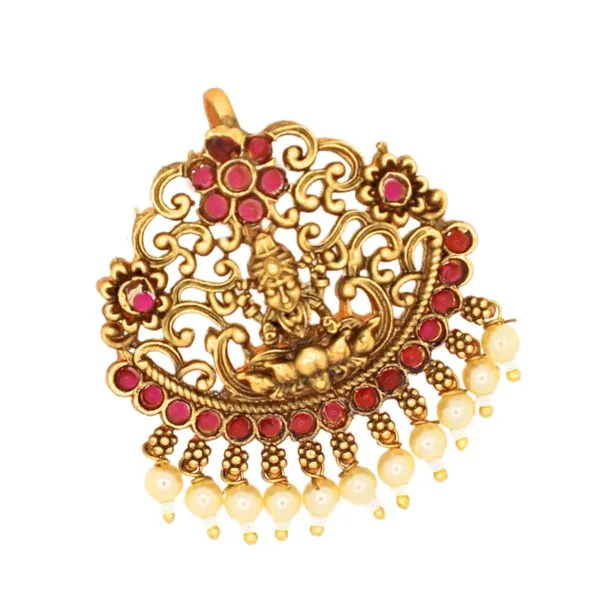 JWELLA_Set_of_9_Lakshmi_Temple_Style_Hair_Accessories_with_Pearl_Drops_&_Pink_Stones_|_Traditional_Juda_Pins_for_Festive_&_Bridal_Hairstyles