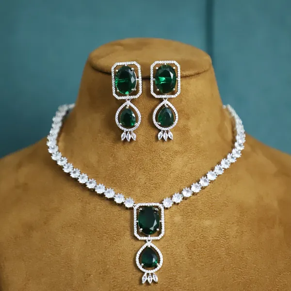 Princess_cut_AD_necklace_set_For_Women_&_Girls