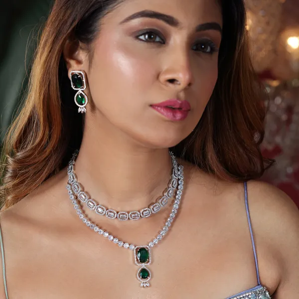 Princess_cut_AD_necklace_set_For_Women_&_Girls