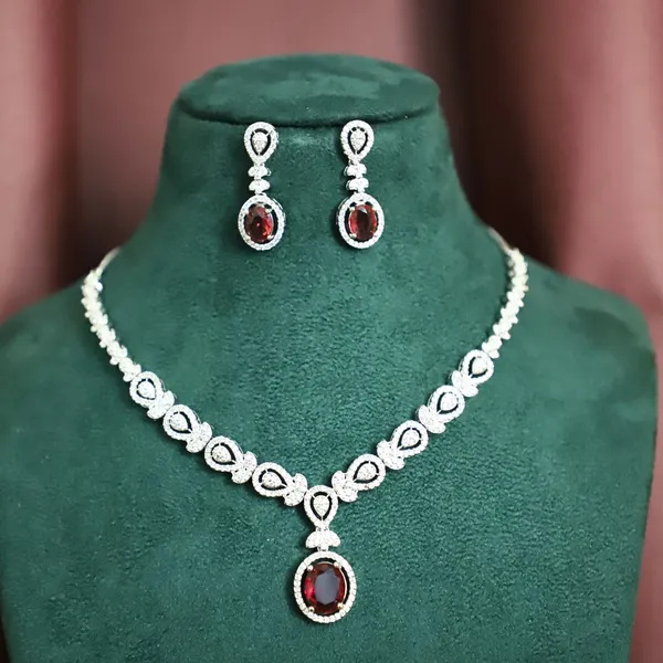 Oval-Cut_emrald_AD_Necklace_Set_For_Women_&_Girls