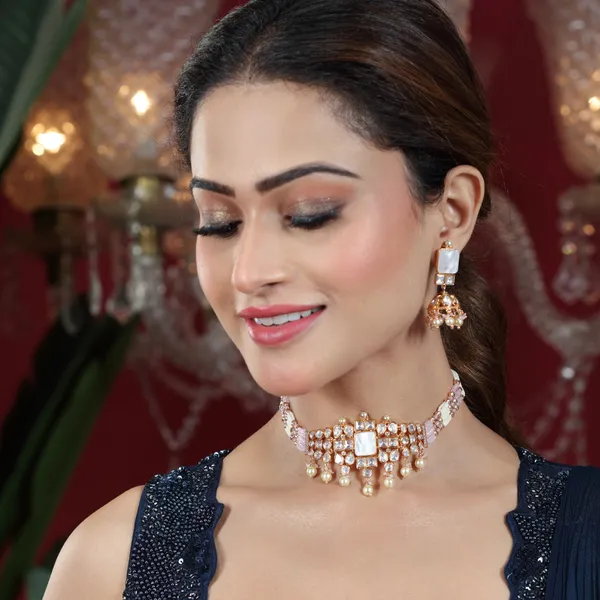 Mother_of_Pearl_&_Polki_Choker_Necklace_Set_For_Women_&_Girls