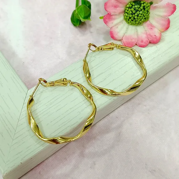 Elegant_Twisted_Gold_Hoop_Earrings__18k_Plated_For_Women_&_Girls