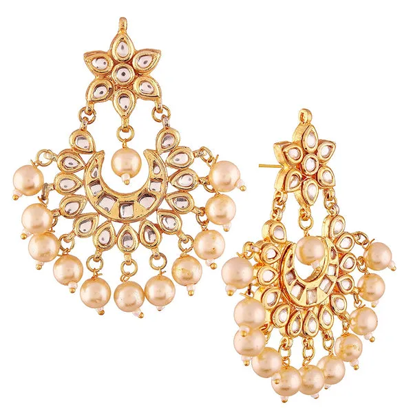 GoldPlated_Ethnic_Kundan_Chandbali_Earrings_with_Pearl_Drops_For_Women_&_Girls