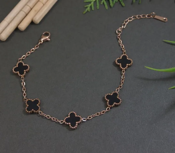 Stainless_Steel_Clover_Bracelet_-_STBR_5343_For_Women_&_Girls