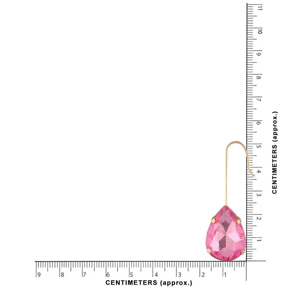 Gold-Toned_Pink_Oval_Drop_Earrings_For_Women_&_Girls