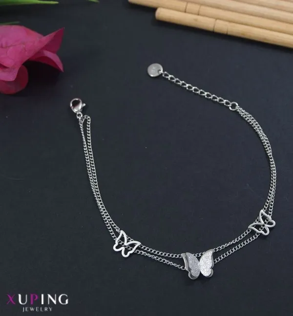 Xuping_Butterfly_Link_Chain_Bracelet_-_XPNGBR_5444_For_Women_&_Girls