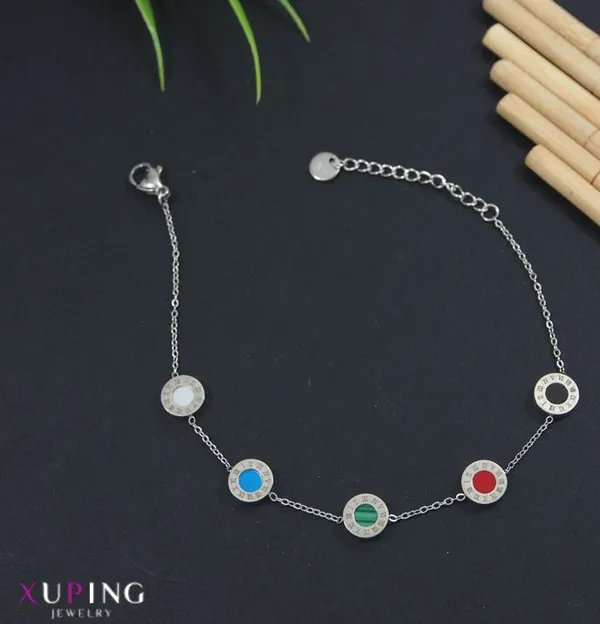 Xuping_Colourful_Roman_Chain_Bracelet_-_XPNGBR_5448_For_Women_&_Girls