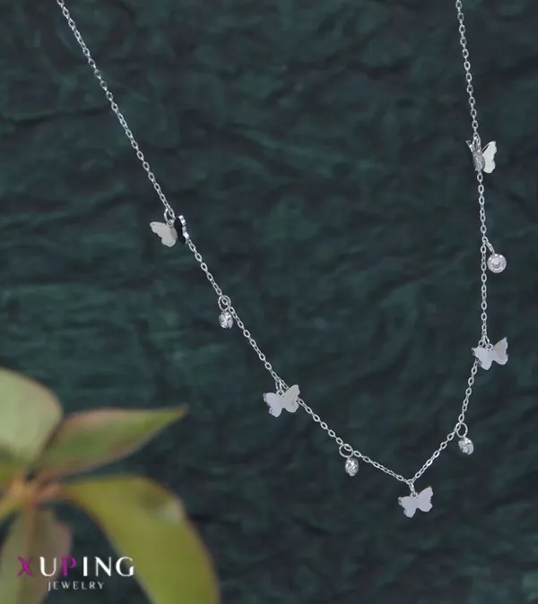 Xuping_Butterfly_Link_Pendent_Necklace_-_XPNGNK_5414_For_Women_&_Girls