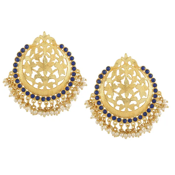 Royal_Gold_&_Blue_Chandbali_EarringsTraditional_Kundan_Pearl_Statement_Jewelry_For_Women_&_Girls
