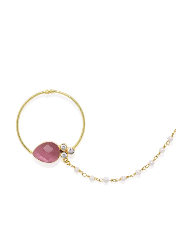 Gold_Plated_Light_Pink_Stone_Nose_Ring_For_Women_&_Girls