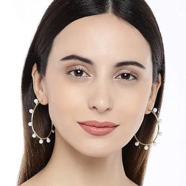 GoldPlated_Circular_Hoop_Earrings_For_Women_&_Girls
