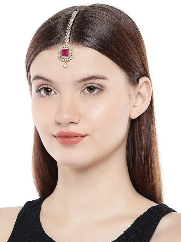 Women_Gold-Toned_Pink_Gold-Plated_Ad-Studded_Maang_Tikka_For_Women_&_Girls