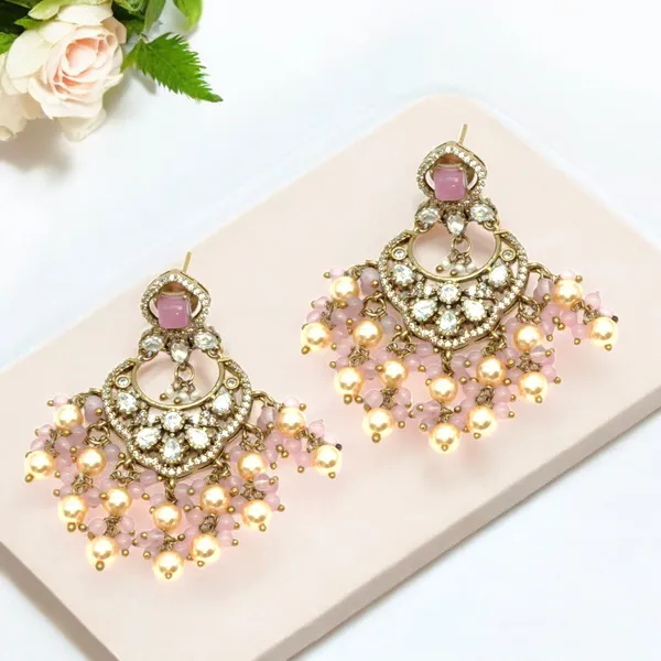 Antique_Gold-Plated_Chandbali_Earrings_with_Pearl_and_Pink_B_For_Women_&_Girls