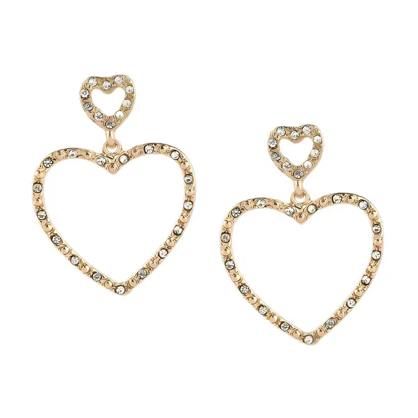 Sparkling_Double_Heart_Gold_Dangle_Earrings_For_Women_&_Girls