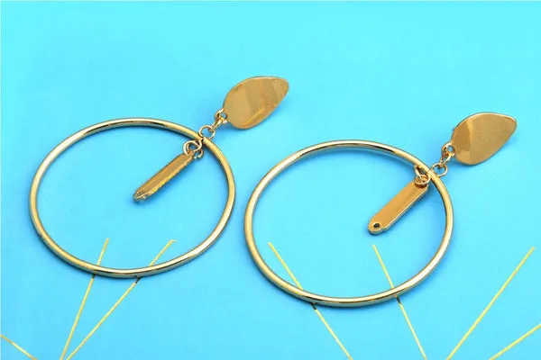 Gold_Plated_Geometrical_Ring_Shape_Drop_Earring41_For_Women_&_Girls