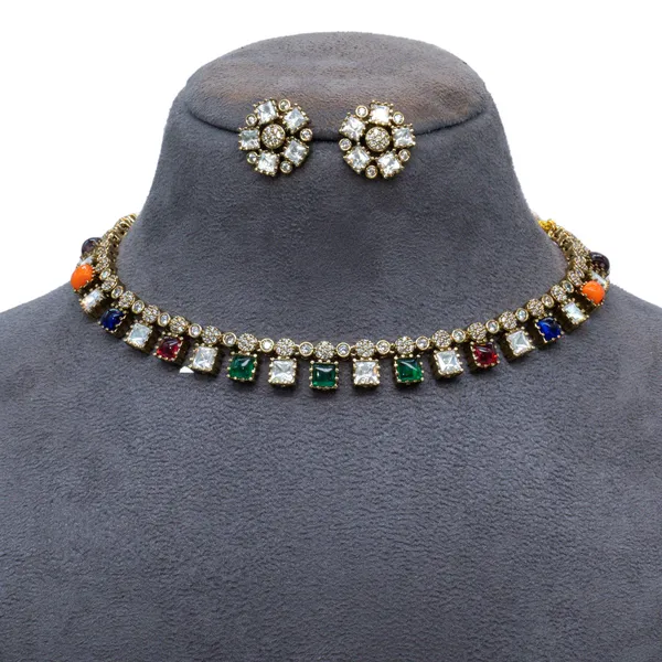 Classic_Gold-Plated_White_Stone_Necklace_Set_with_Matching_Earrings_For_Women_&_Girls