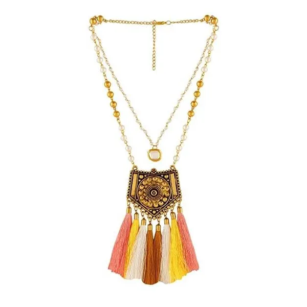 Chic_Layered_Tassel_Chain_Necklace_For_Women_&_Girls