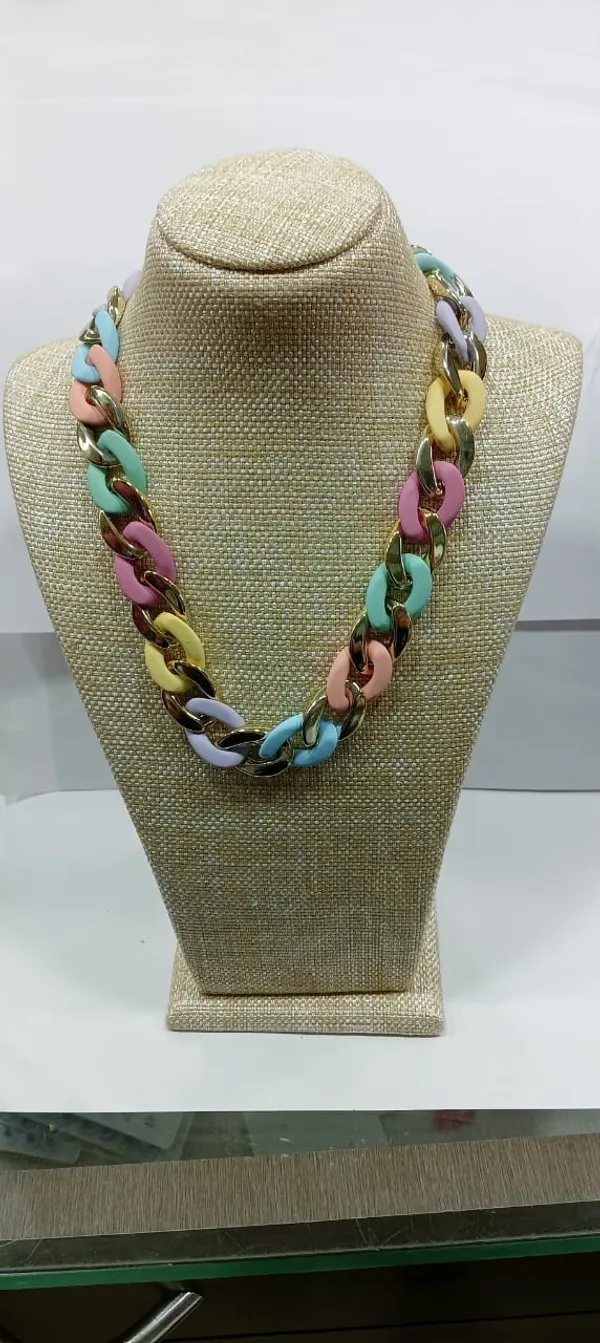 Colourful_Link_Necklace-CHNK_4457_For_Women_&_Girls