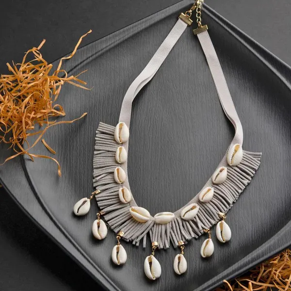 Cowrie_Shell_Handcrafted_Western_Choker_Necklace-_NK_1839_For_Women_&_Girls