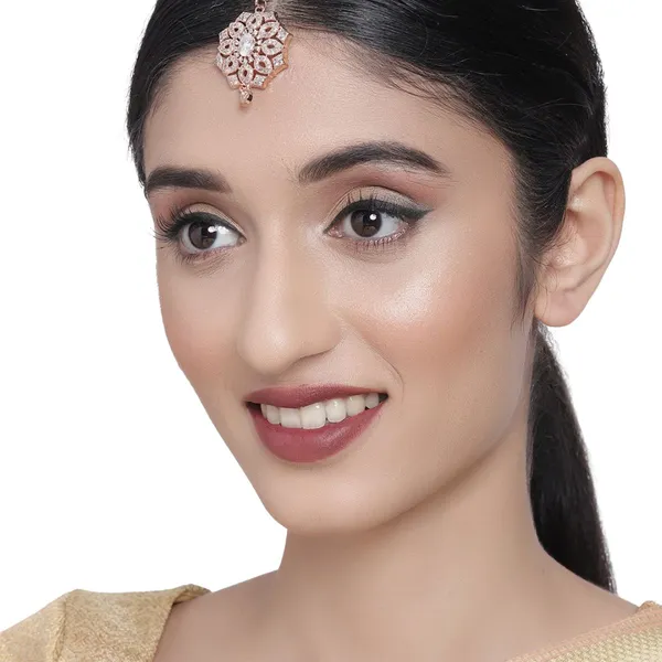 Rose-Gold_Plated_Ad_Studded_Maang_Tikka_For_Women_&_Girls