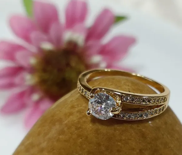 CZ_Gold_Plated_Half_Pave_Finger_Ring-_FR_2504_For_Women_&_Girls