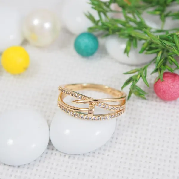 CZ_Gold_Plated_Nail_Shaped_Twisted_Finger_Ring-_FR_4264_For_Women_&_Girls