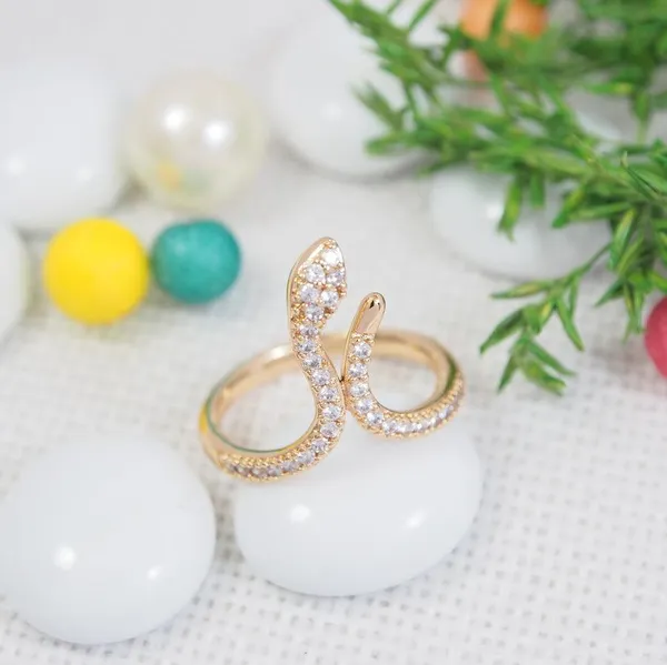 CZ_Gold_Plated_Snake_Wrap_Shaped_Finger_Ring-_FR_4260_For_Women_&_Girls