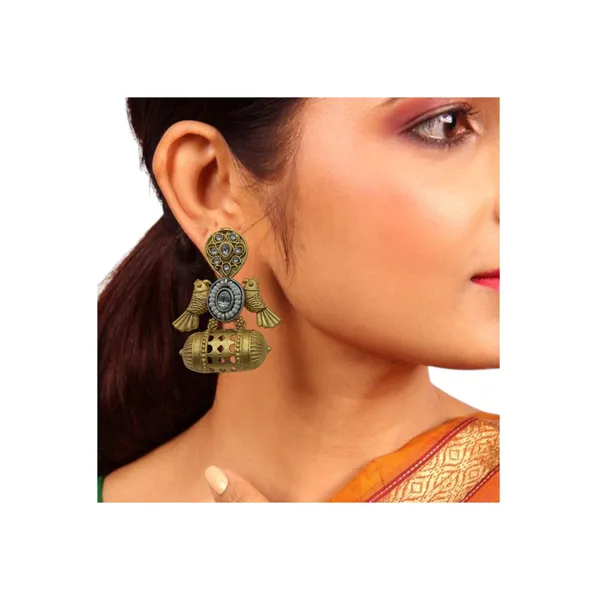 Bird_design_Antique_gold_earrings_For_Women_&_Girls
