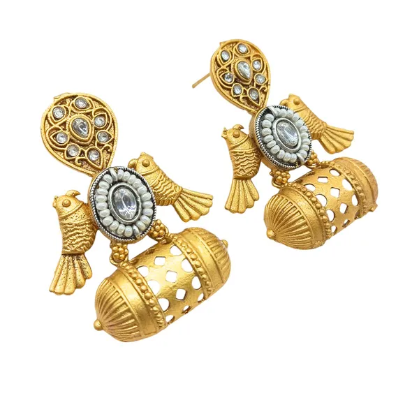 Bird_design_Antique_gold_earrings_For_Women_&_Girls