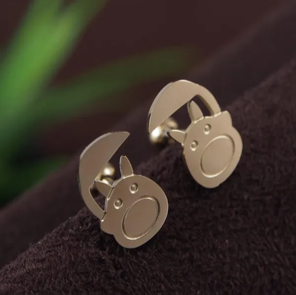 Stainless_Steel_Gold_Plated_Bunny_Stud_Earring_For_Women_&_Girls