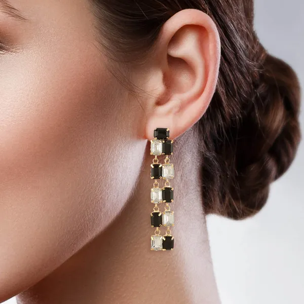 Elegant_Black_&_White_Crystal_Drop_Earrings_-Chic_Statement_Jewelry_For_Women_&_Girls