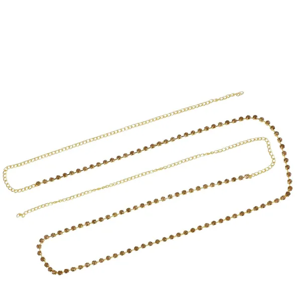 Elegant_Gold_Chain_with_Brown_Crystal_Accents_For_Women_&_Girls