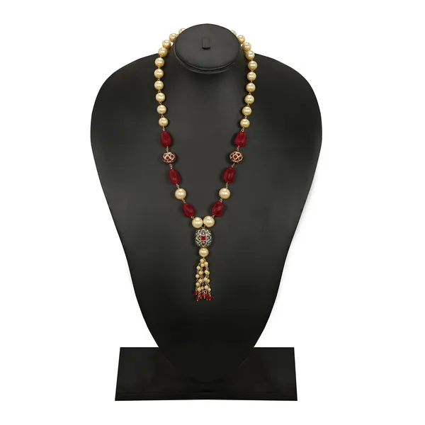 Elegant_Gold_Plated_Ruby_and_Pearls_Necklace_For_Women_&_Girls