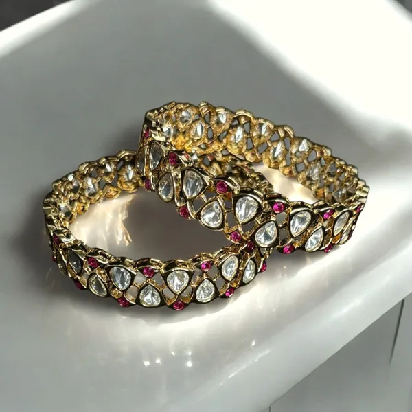Elegant_Kundan_and_Ruby_Stone_Gold-Plated_Bangles_For_Women_&_Girls