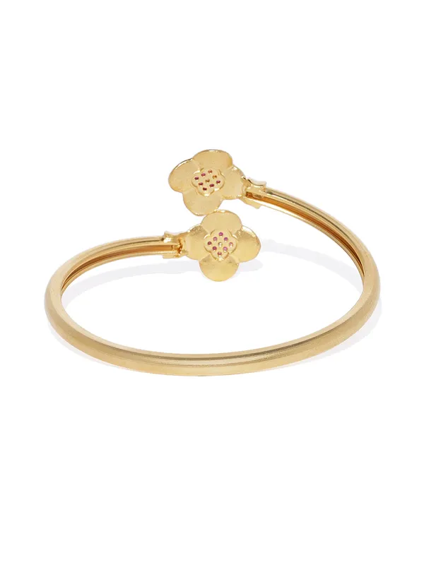 Elegant_Matte_Gold_Plated_Adjustable_Openable_Cuff_Bracelet_For_Women_&_Girls