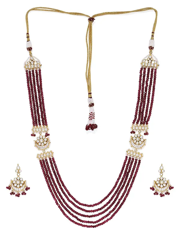Elegant_Multi-Strand_Ruby_Bead_Necklace_Set_with_Kundan_and_For_Women_&_Girls