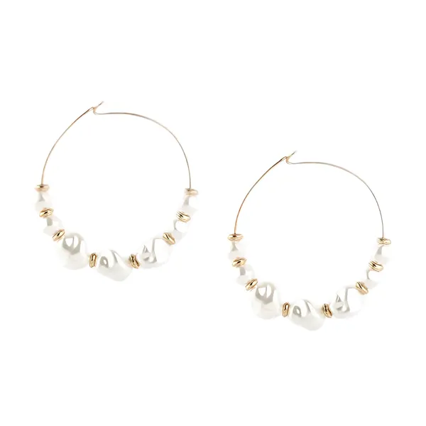 Elegant_Pearl_Hoop_Earrings_with_Gold_Accents_For_Women_&_Girls