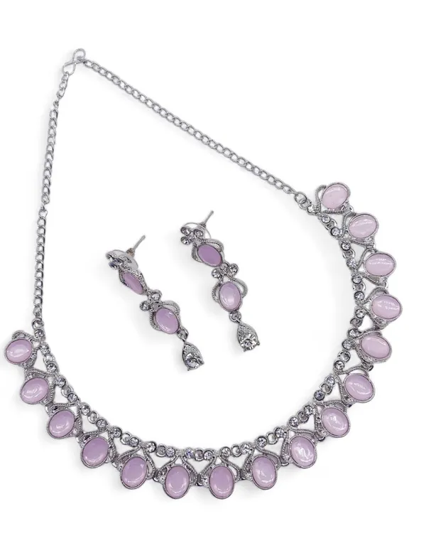 Elegant_Silver-Plated_Necklace_Set_with_Pink_Stones_For_Women_&_Girls