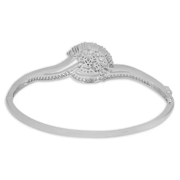 Elegant_Sterling_Silver_Diamond-Studded_Bangle_Bracelet_For_Women_&_Girls