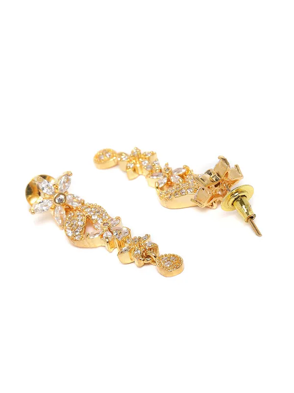 Enchanting_Gold-Tone_Leaf_&_Floral_Necklace_&_Earring_Set_with_Sparkling_Stones_For_Women_&_Girls