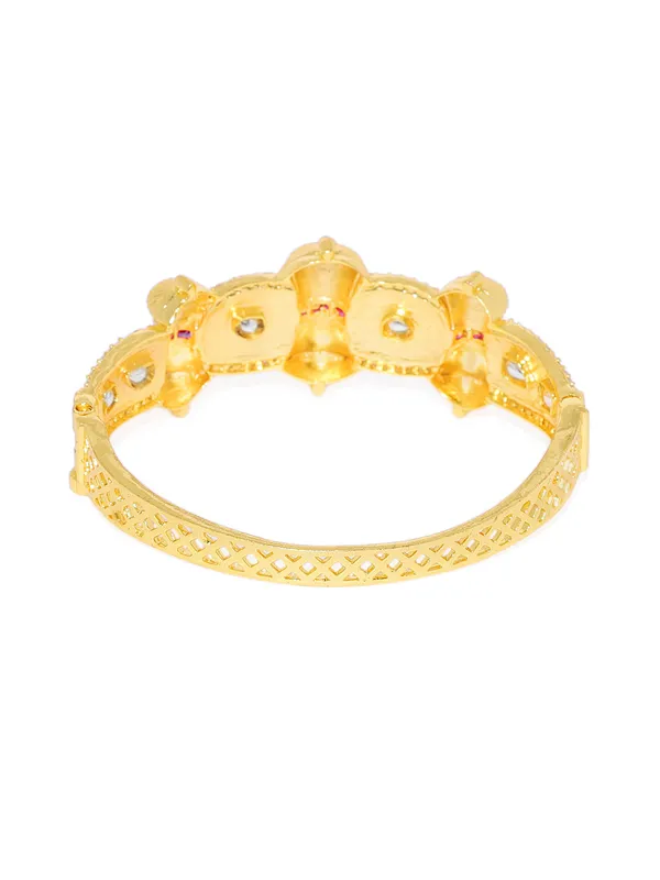 Exquisite_Gold-Plated_Temple_Design_brecelet_with_Ruby_and_Enamel_For_Women_&_Girls