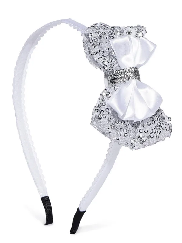 Silver-Toned_Embellished_Hairband_For_Women_&_Girls